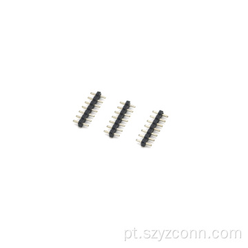 Cabeçalho de pino de passo de 2,0 mm, núcleo único reto